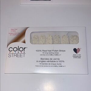 Color Street White Nail Polish Strips - Glittersweet